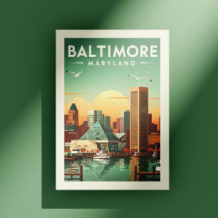 Vintage Baltimore Maryland Vykort