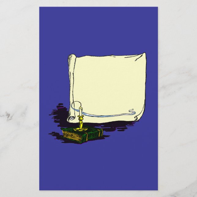 Vintage-banderoll och Bok med ljus-mall Flygblad (Framsidan)
