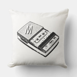Vintage Bandspelare Monogram utomhusfyllning Utomhuskudde