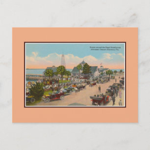 Vintage Bandstand-konsert Daytona Beach Florida Vykort