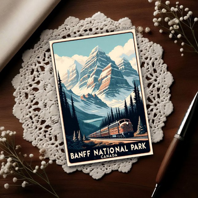 Vintage Banff National Park Canada Travel Vykort (Skapare uppladdad)