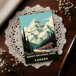 Vintage Banff National Park Kanada Resa Vykort