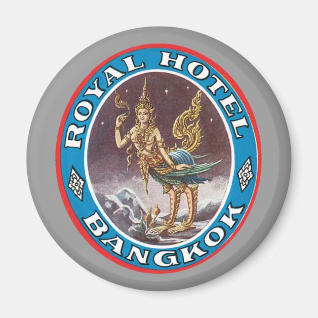 Vintage Bangkok Thailand Magnet (Framsidan)