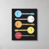 Vintage Banjo Gift Land Music Bluegräs Banjo