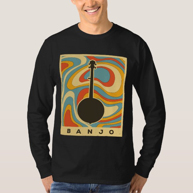 Vintage Banjo Player Music Retro 1 T Shirt (Framsida)