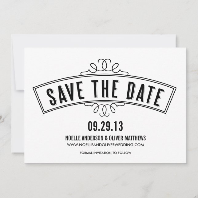 VINTAGE BANNER | SPARA DATUM ANNONS DATUMET (Framsida)