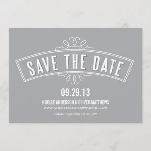 VINTAGE BANNER SPARA DATUM ANNONS INBJUDNINGAR
