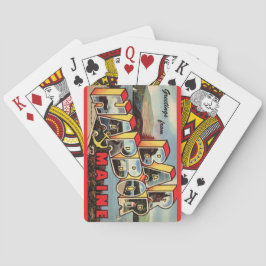 Vintage Bar Harbor vykort spelkort