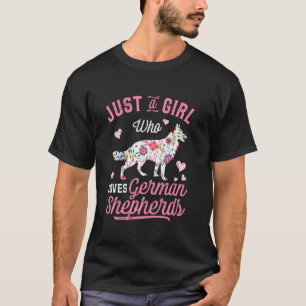 Vintage Bara en flicka som Kärlek tyska herdar Hun T Shirt