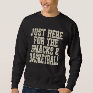 Vintage Bara Här För Snabbmaten & Basket Lång Ärmad Tröja