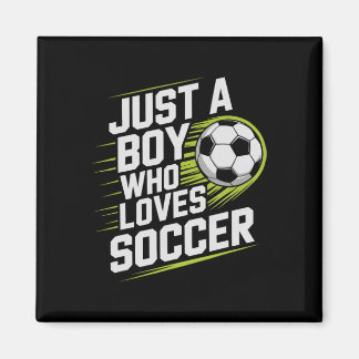 Vintage bara pojke som älskar fotboll spela match  magnet