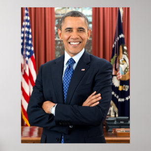 Vintage Barack Obama Porträtt Poster