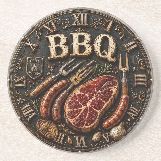 Vintage Barbecue Pitmaster Gift Sausage Kitchen  Underlägg (Framsidan)