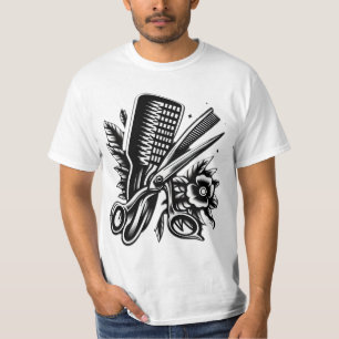 Vintage Barber Flash Tattoo" T Shirt