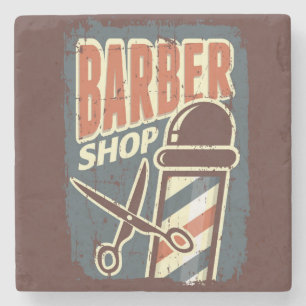 Vintage Barber Pole Blue Stenunderlägg