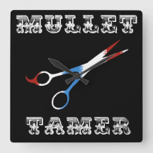 vintage-barber, rolig mullettamare