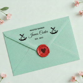 Vintage Barber Wax Seal Stamp for Branding  Självfärgande Stämpel