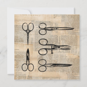 Vintage Barbers Shears Antique Scissors Inbjudningar