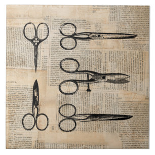 Vintage Barbers Shears Antique Scissors Kakelplatta