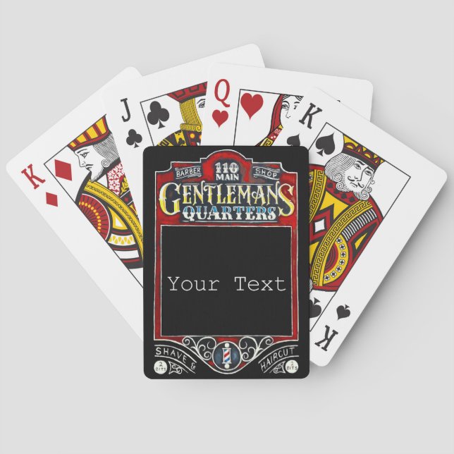 Vintage Barbershop Casinokort (Baksidan)