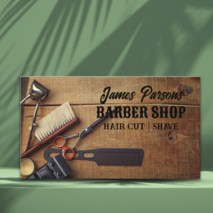 Vintage Barbershop Hair Stylist Barber Shop Visitkort