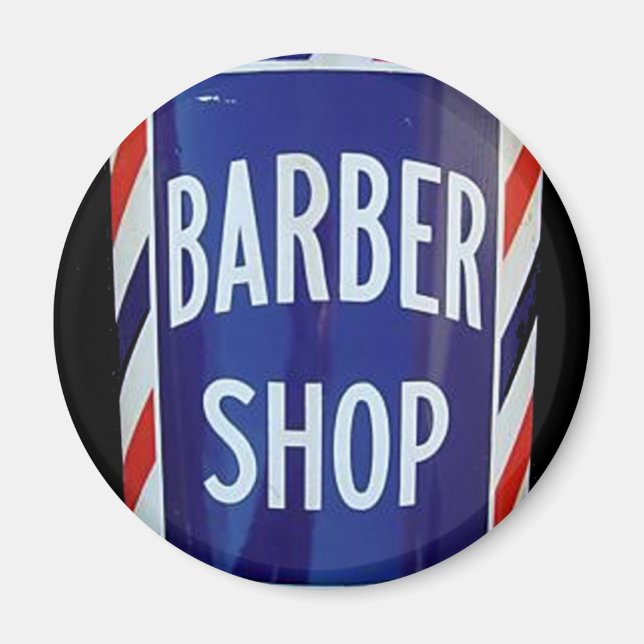 Vintage barbershop-skylt magnet (Framsidan)