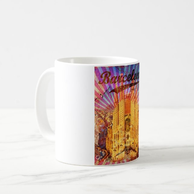 Vintage Barcelona Kaffemugg (Framsida vänster)