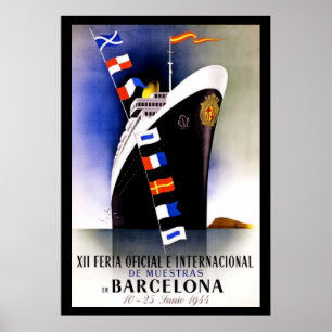 Vintage Barcelona reser affischen Poster