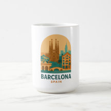 Vintage Barcelona Sagrada Familia Kaffe Mugg