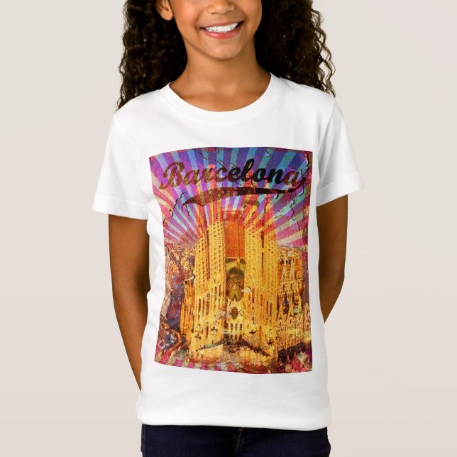 Vintage Barcelona T Shirt (Framsida)