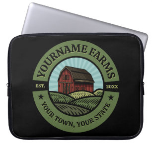 Vintage Barn ADD NAMN Land Farm Skörd Farmer Laptop Fodral