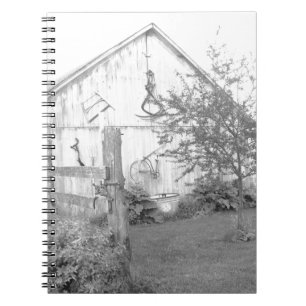 Vintage Barn Anteckningsbok Med Spiral