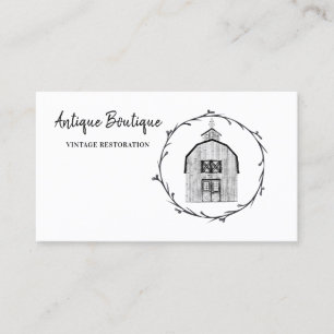 Vintage Barn Antique Boutique Shop Visitkort