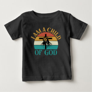 Vintage Barn av Gud T-Shirt Design Vector Art Hoo