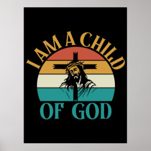 Vintage Barn Av Gud T-Shirt Design Vector Art Hoo Poster