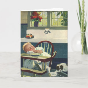Vintage Barn, Baby Sleeping HighSchool Kitchen Kort