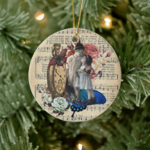 Vintage Barn & Blommigt Collage