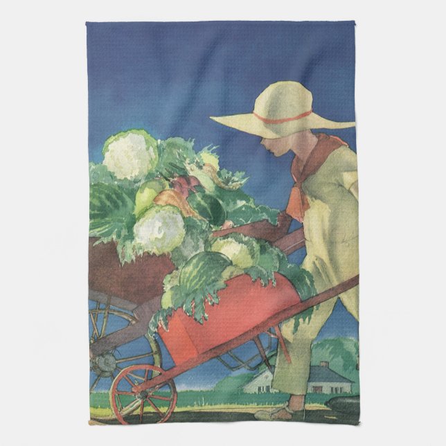 Vintage Barn, Ekologiskt Trädgårdsarbete; Segerträ Kökshandduk (Vertikal)