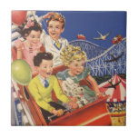 Vintage Barn Hund Roller Underlägg Ride<br><div class="desc">Vintage illustrerar bilden av barn med pojkar och flickor på en rullande underlägg med roligt på nöjesparken. Barnen leker med ballonger och till och med familjens husdjur njuter av hund!</div>