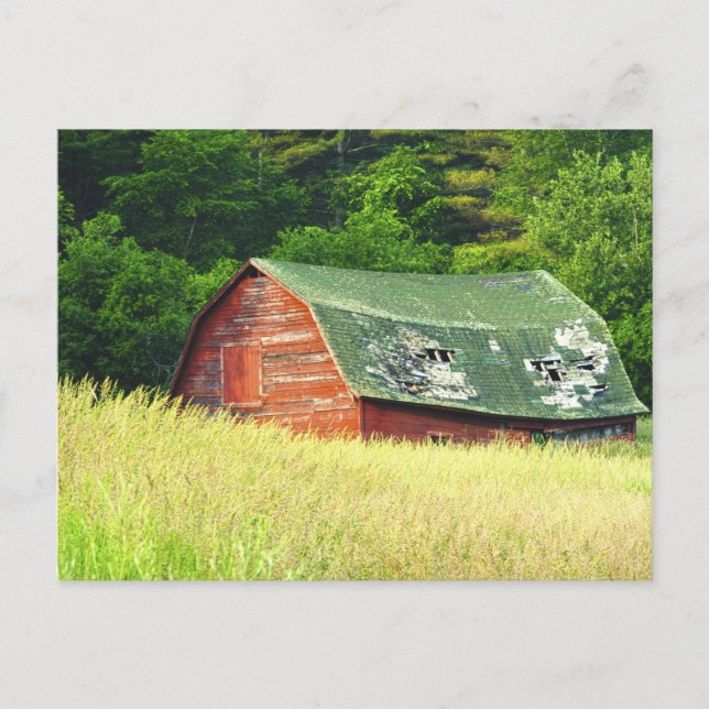 Vintage Barn i Adirondacks, N. Ja. Vykort (Framsida)