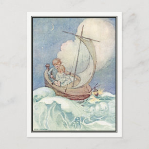 Vintage Barn i Boat av Anne Andersson Vykort