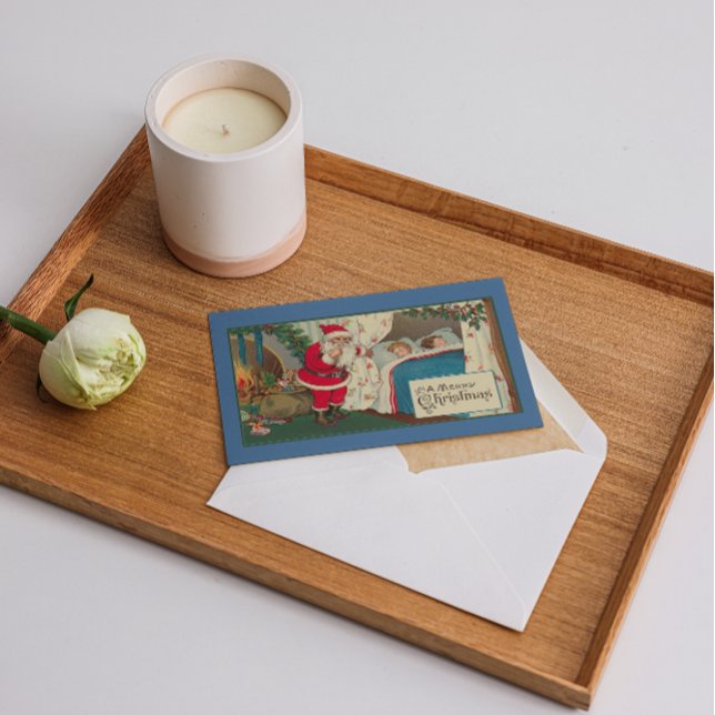 Vintage Barn i jultomten i Kväll Julkort (Skapare uppladdad)