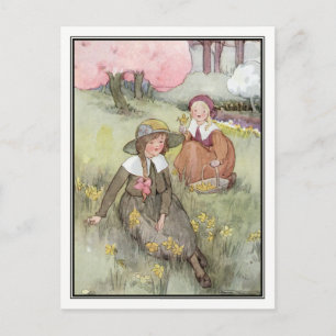 Vintage Barn i Meadow av Anne Andersson Vykort