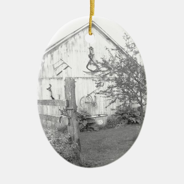 Vintage Barn Julgransprydnad Keramik (Framsidan)