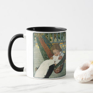 Vintage Barn med en docka av Jessie Willcox Smith Mugg