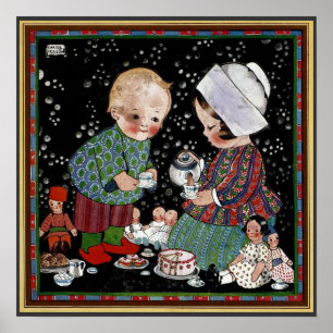 Vintage Barn som har en tendens att utveckla Tea P Poster