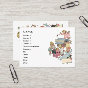 Vintage Barn som har Roligt i Leksak Tåg Visitkort