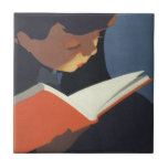Vintage Barn som läser en Bok från Bibliotek Kakelplatta<br><div class="desc">Vintage illustrerar barndesign med en pojke som läser sin favorit bok för en fritid eller en student som studerar för finaler. Gör en underbar studenten eller en skolpresent. Bok-veckans konst. När allt kommer omkring finns det inget som en Bra Bok! Konstnär: Jon. O. Brubaker. c. 1927</div>