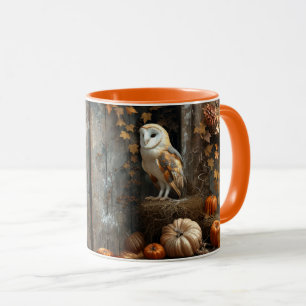 Vintage Barn Uggla och Barn Wood Autumn Mugg
