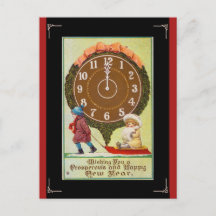 Vintage Barn under en klocka i Gott nytt år